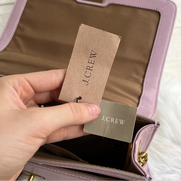 J. Crew Lavender Flap Turnlock Shoulder Bag Satchel - Picture 11 of 11